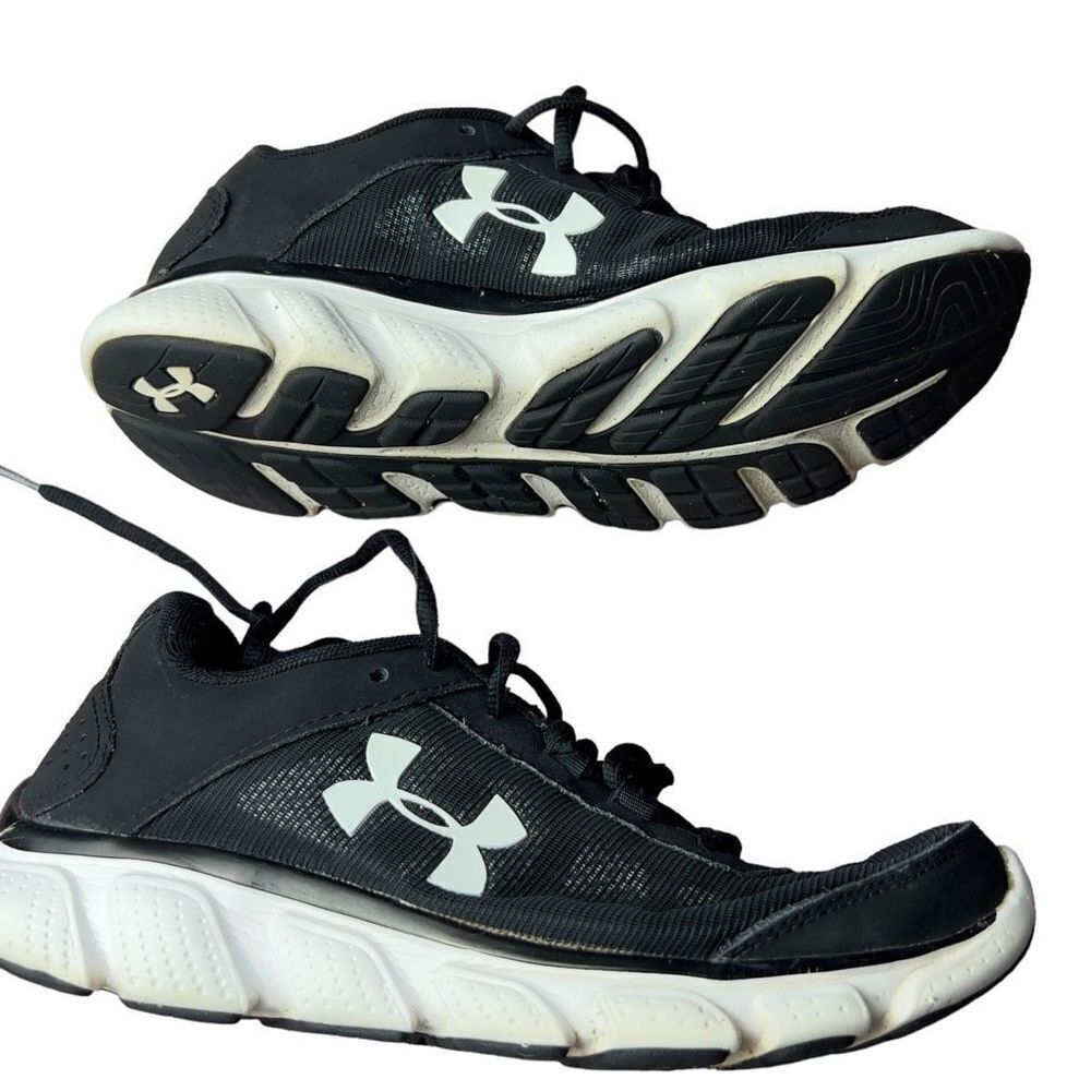 Under Armour Micro G Assert Womens Sz8 Black Mesh running shoes